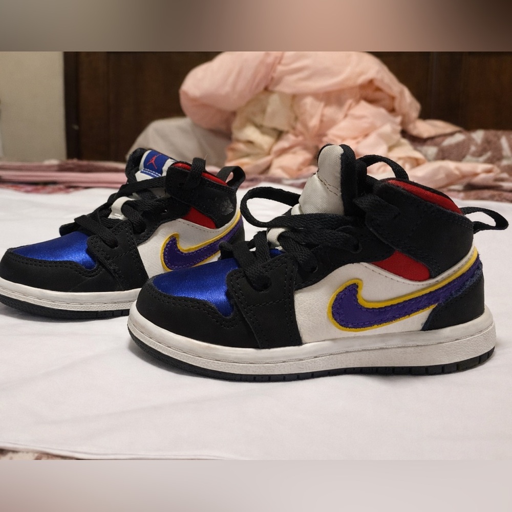 Nike Kids' Black, Blue, and Red Sneakers